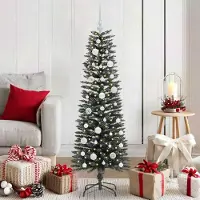 vidaXL "Schlussverkauf" Künstlicher Weihnachtsbaum(1 pc) - Kunstbaum/Tannenbaum - mit 150 LEDs mit Ständer Grün 120 cm C7486