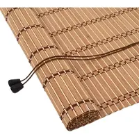 Syfax Rollo mit Vorhängen Natur 140 x 160 cm Bambus