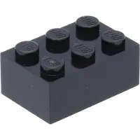 LEGO 2x3 Stein 3002 - 50 Stück Schwarz