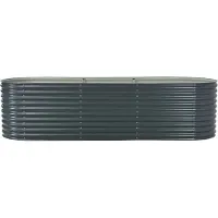 vidaXL "im Diskont"Blumenkübel - CLORIS - Pflanzgefäß - Robust und langlebig - Garten-Hochbeet 320x80x81cm Verzinkter Stahl Grau - Beete GermanyMöbel6524594
