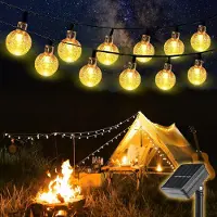 Salcar Lichterkette Solar5m 20 LED Kugel n Beleuchtung Garten Party Weihnachtsdekoration, Warmweiß Solar Lichterkette Aussen