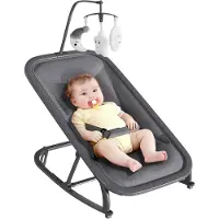 StarTech.com Babywippe 2-in-1 - Babyschaukel & Wippe - 3 Neigungsstufen - Vor/zurück Schaukeln - Tragbar, bis 10 kg, 0–6 Monate - Grau