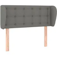 Syfax Kopfteil mit Ohren Dunkelgrau 83x23x78/88 cm Stoff