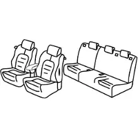 Lampa Sitzbezüge Set Superior schwarz/blau 8 mm Schaumstoff für Alfa Romeo Mito