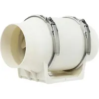 StarTech.com Inline Rohrventilator - Mischstrom ZA-100-1 - 35 W, 220 m³/h, 150 Pa, 2600 U/min, 220V 50Hz, EU-Stecker - Weiß