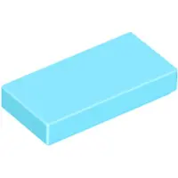 LEGO 1x2 Fliesen 3069 - 100 Stück Mittleres Azurblau