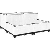 vidaXL Cloris Designermöbel Hochbeet 80x80x38 cm Polypropylen 2024 Neu