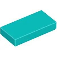 LEGO 1x2 Fliesen 3069 - 100 Stück Dunkles Türkies