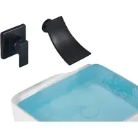 OEM Waschtischarmatur, Wandmontage, zeitgenössisches Design, matte schwarz