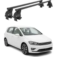 Menabo Dachträger Grundtäger für VW Golf Sportsvan 2014-2020 50kg Stahl Schwarz