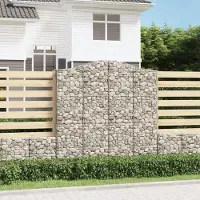 Prolenta Maison Exclusive - Gabionen mit Hochbogen 2 Stk. 200x50x200/220cm Verzinktes Eisen