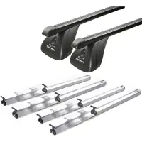 Aurilis Dachträger VDP Fix&Slide Duo kompatibel mit für Peugeot 308 (3/5 Türer) ab 2007