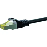 Dsit RJ45 Netzwerkkabel S/FTP (PiMF), mit CAT 7 Rohkabel, Schwarz, 30m