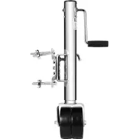 StarTech.com Anhänger-Stützrad - Manuell - Doppelräder - Tragkraft 680 kg - Hub 33 cm - Für Boot/Wohnmobil/Anhänger - Rot