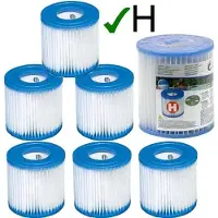 Sonstiges INTEX Filterpatronen Typ H aus Dacronfasern, 6 Stück, 10 cm x 9 cm für Poolfilter