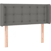 Syfax Kopfteil mit Ohren Dunkelgrau 83x16x78/88 cm Stoff