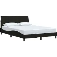 Syfax Bettgestell ohne Matratze "Hanko" Schwarz 140x190 cm Stoff