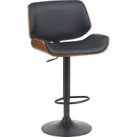 CLP Barhocker Beverley Kunstleder, Farbe:walnuss/schwarz