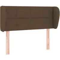 Syfax Kopfteil mit Ohren Dunkelbraun 93x23x78/88 cm Stoff