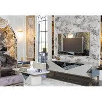 AEA Moderne Weiße Wohnwand Garnitur Designer TV-Sideboard Luxus TV-Rahmen