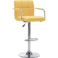 vidaXL Möbel Barhocker Gelb Stoff - Barhocker 283416