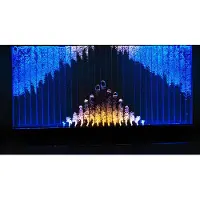 AEA Moderne Trennwand Wände LED Wasserwand Beleuchtete Wand Säulen 240x150cm Sofort