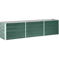 vidaXL "2026 MODERNE"Garten-Hochbeet - Blumenkasten - Pflanzkorb - Verzinkter Stahl 240×40×45 cm Grün - Beete Einfacher Aufbau CC4976928