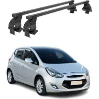 Menabo Dachträger Grundtäger für Hyundai ix20 2010-2015 50kg Stahl Schwarz 2 tlg