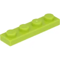 LEGO : 50 Stück Platte 1x4 in Limettengrün