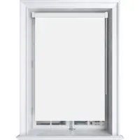 BC-Agentur Verdunkelungsrollo ohne Bohren 100x150cm Weiß – Thermorollo mit Klemmträger, 100% verdunkelnd, Hitze- & Kälteschutz, Fensterrollo mit Kettenzug