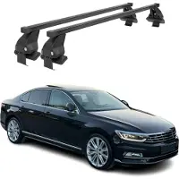 Menabo Dachträger Grundtäger für VW Passat B8 2014-2019 50kg Stahl Schwarz 2 tlg