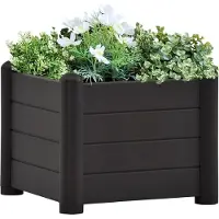 vidaXL Möbel Garten-Hochbeet PP Anthrazit 43x43x35 cm - Beete 313973