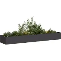 Syfax Pflanzkübel Schwarz 360x80x40 cm Stahl