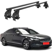 Menabo Dachträger Grundtäger für Volvo S90 2016-2025 50kg Stahl Schwarz 2 tlg