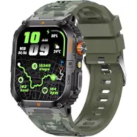 INF Multifunktionale Smartwatch mit Gesundheitsüberwachung & Bluetooth-Anruffunktionen Grün