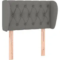 Syfax Kopfteil mit Ohren Dunkelgrau 83x23x78/88 cm Stoff