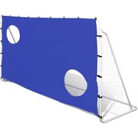 Syfax Fußballtor mit Torwand 240x92x150 cm Stahl Hochwertig