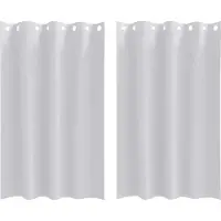 vidaXL Verdunkelungs-Vorhänge mit Ringen 2 pcs Helles Grau
