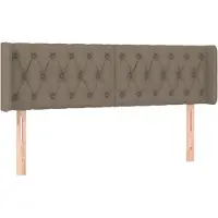 Syfax Kopfteil mit Ohren Taupe 163x16x78/88 cm Stoff