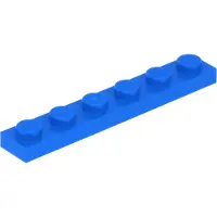 LEGO 1x6 Platte 3666 - 50 Stück Blau