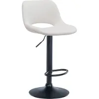 CLP Barhocker Camden Samt schwarz - creme
