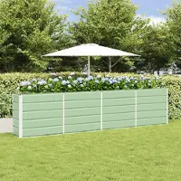 vidaXL "Schlussverkauf" Pflanzkübel im Garten - 1 pc - Blumenbeet/Gartenbeet - Grün 160x40x75 cm Stahl C13568