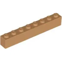LEGO 100 Stück 3008 Stein Brick 1x8 Part Basic Steine 100 Mittleres Nougat