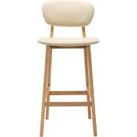 vidaXL "Winterschlussverkauf "Barhocker 2er Set - CLORIS - Barstuhl - Optimal Komfort, Creme Stoff - 45 x 47 x 92 cm - DEMöbel5353566