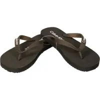 Calvin Klein CK JEANS Damen-Flip-Flops Strand- oder Pool-Slipper Spitze mit Logo Artikel ZW0ZW02142 Flip-Flops, EUR 37 - UK 4 - USA 6,5 - CM 23,5, Gomma 100%