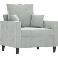vidaXL Sessel Hellgrau 60 cm Samt