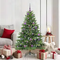 vidaXL "Schlussverkauf" Künstlicher Weihnachtsbaum(1 pc) - Kunstbaum/Tannenbaum - mit 150 LEDs Grün 150 cm PE und PVC C7947