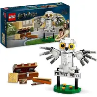 LEGO Harry Potter Hedwig im Ligusterweg 4, Bauspielzeug für Kinder, Weiße Hedwig Eulen Figur, Kompatibel mit Harry Potter Sets