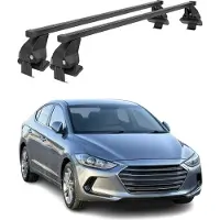 Menabo Dachträger Grundtäger für Hyundai Elantra mk6 2015-2020 50kg Schwarz 2x