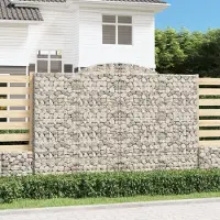 Prolenta Maison Exclusive - Gabionen mit Hochbogen 8 Stk. 300x50x200/220cm Verzinktes Eisen